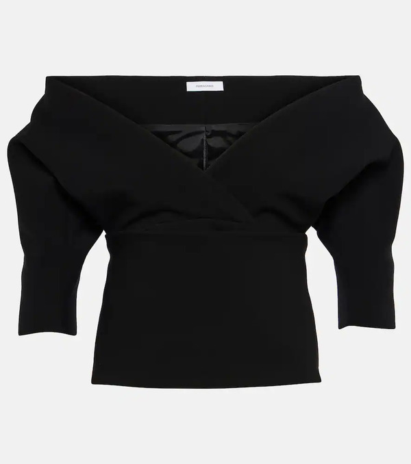  Ferragamo Ferragamo Wool-blend Gabardine Top 