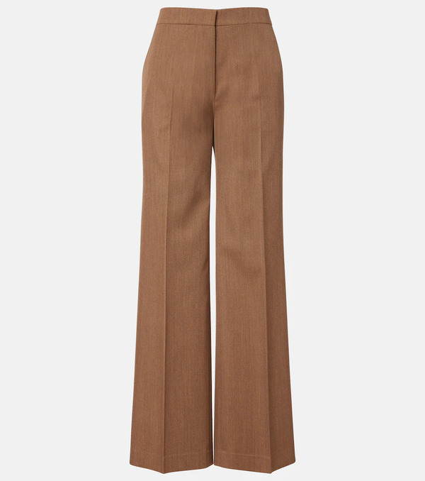  Fforme Fforme Agel High-rise Virgin Wool Wide-leg Pants 