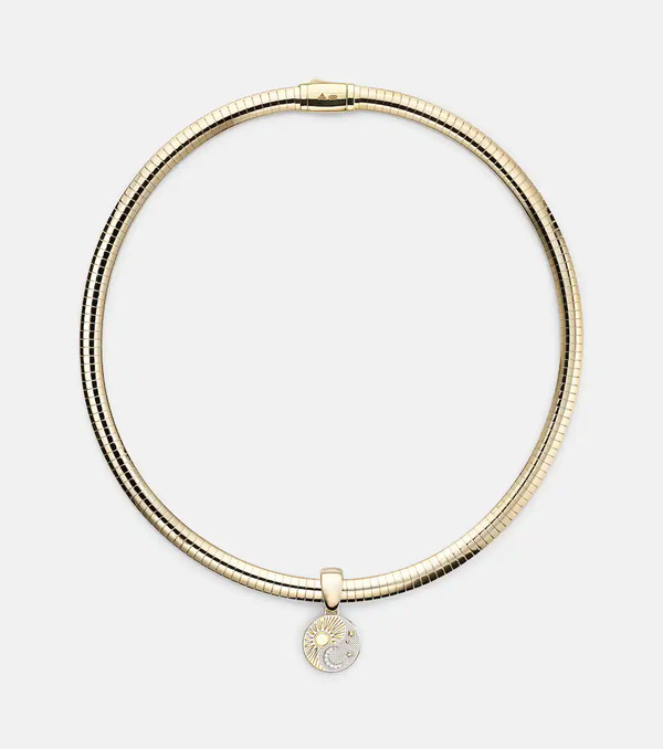  Foundrae Foundrae Balance - Foundational Keys 18kt Gold And White Gold Necklace With Diamonds 