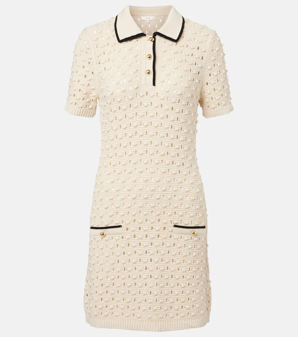  Frame Frame Bauble Pointelle Cotton Polo Dress 