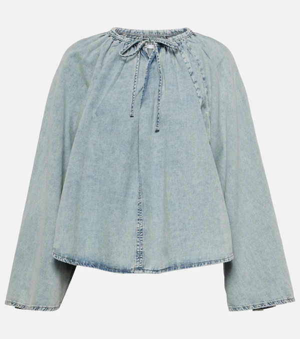  Frame Frame Cotton And Linen Denim Top 