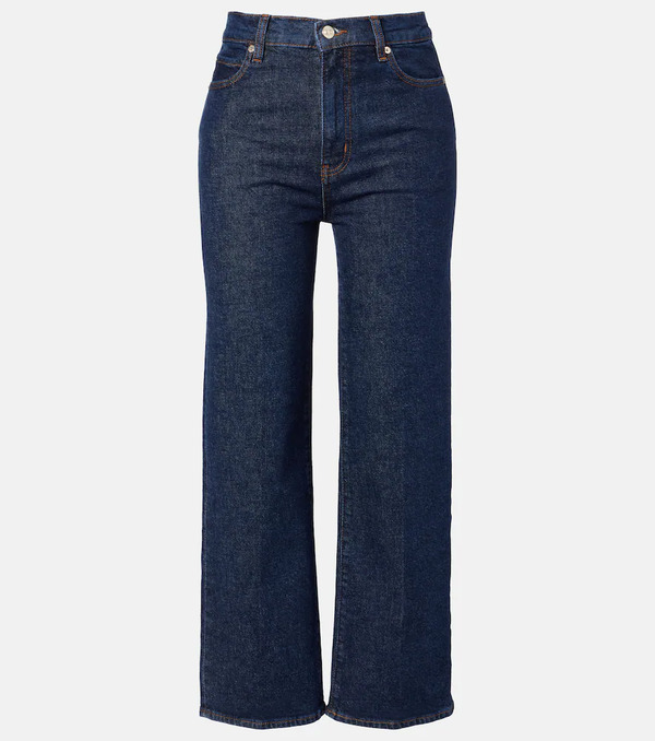  Frame Frame Cropped High-rise Wide-leg Jeans 