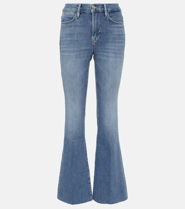  Frame Frame Le Easy Flare Raw Fray Flared Jeans 