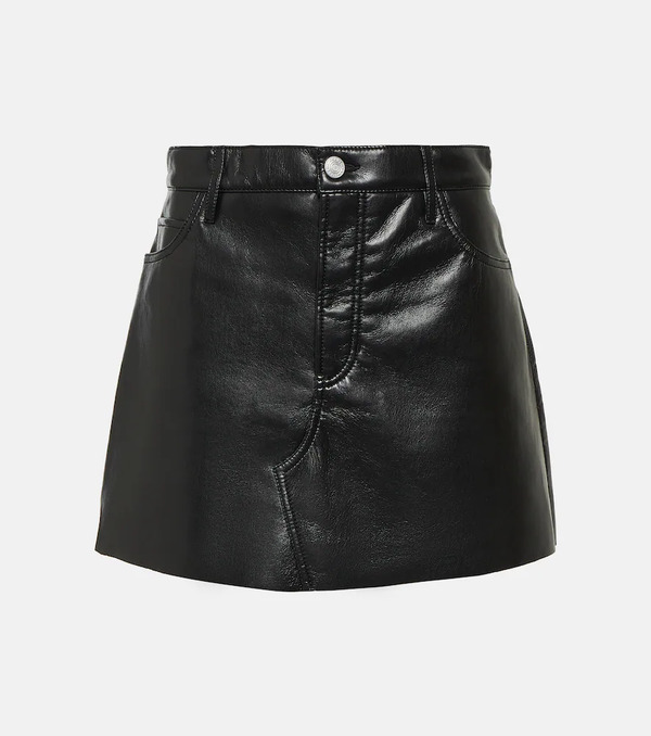 Frame Frame Le High 'n' Tight Leather Miniskirt 