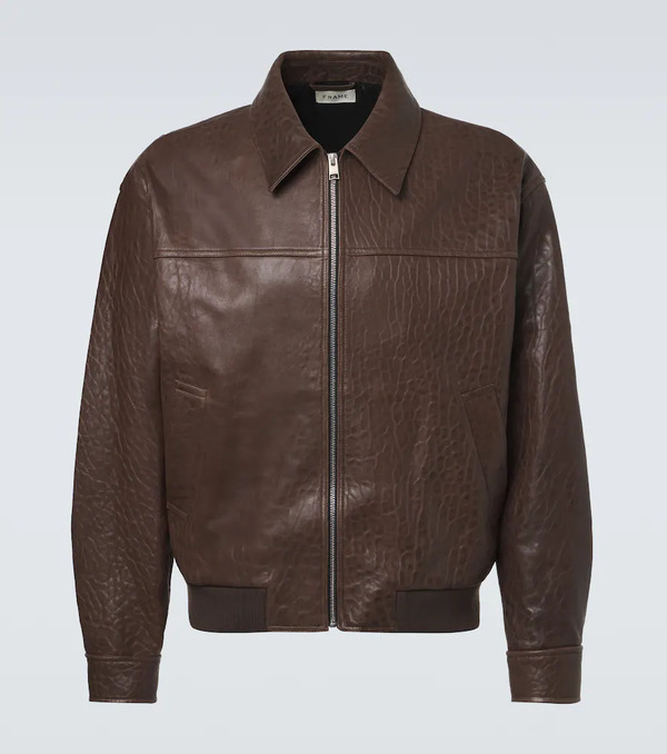  Frame Frame Leather Bomber Jacket 