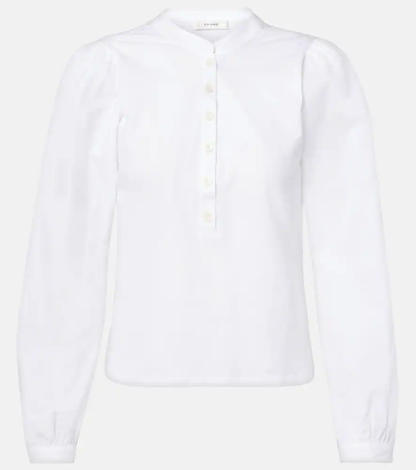  Frame Frame Puff-sleeve Cotton Blouse 