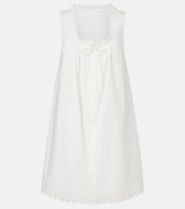  Frame Frame Scalloped Cotton Poplin Shirt Dress 