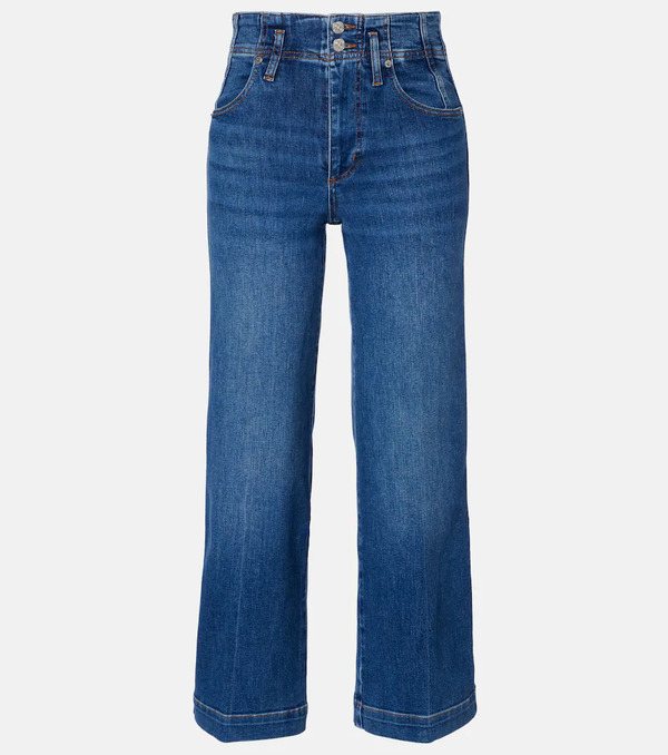  Frame Frame Seamed Cropped Wide-leg Jeans 