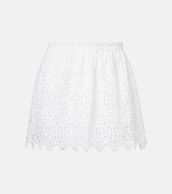  Frame Frame The Deco Embroidered Cotton Miniskirt 