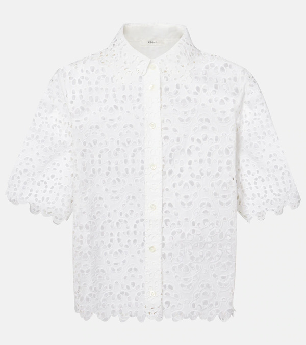  Frame Frame The Deco Eyelet Cotton Shirt 