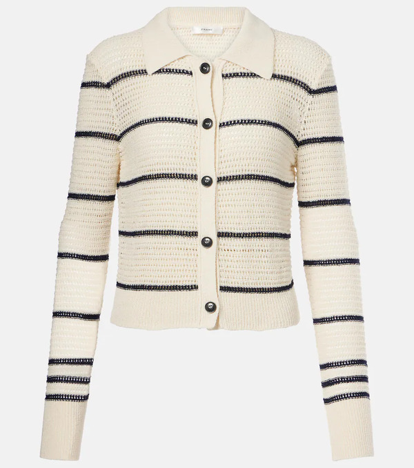  Frame Frame The Shrunken Cotton-blend Cardigan 
