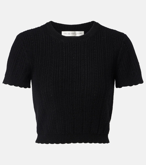  Frame Frame X Amelia Gray The Getaway Cashmere Crop Top 
