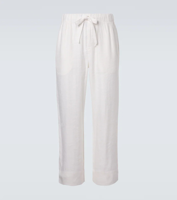  Frescobol Carioca Frescobol Carioca Luan Linen-blend Straight Pants 