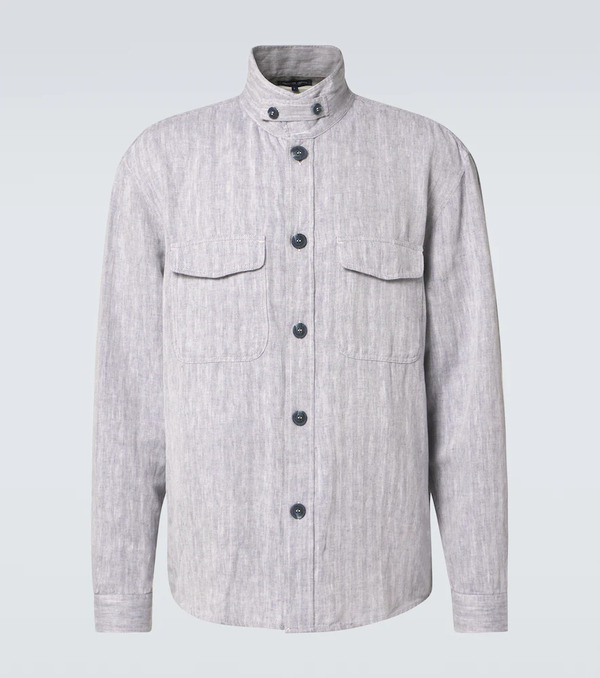  Frescobol Carioca Frescobol Carioca Nuno Cotton And Linen Overshirt 