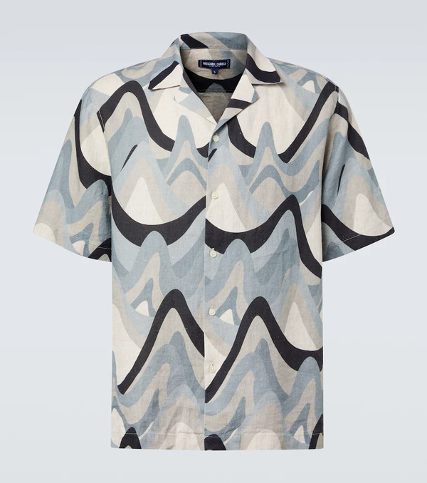  Frescobol Carioca Frescobol Carioca Roberto Printed Linen Bowling Shirt 