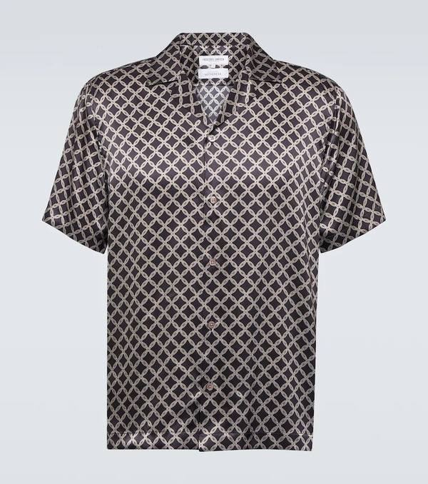 Frescobol Carioca Frescobol Carioca Roberto Printed Silk Bowling Shirt 