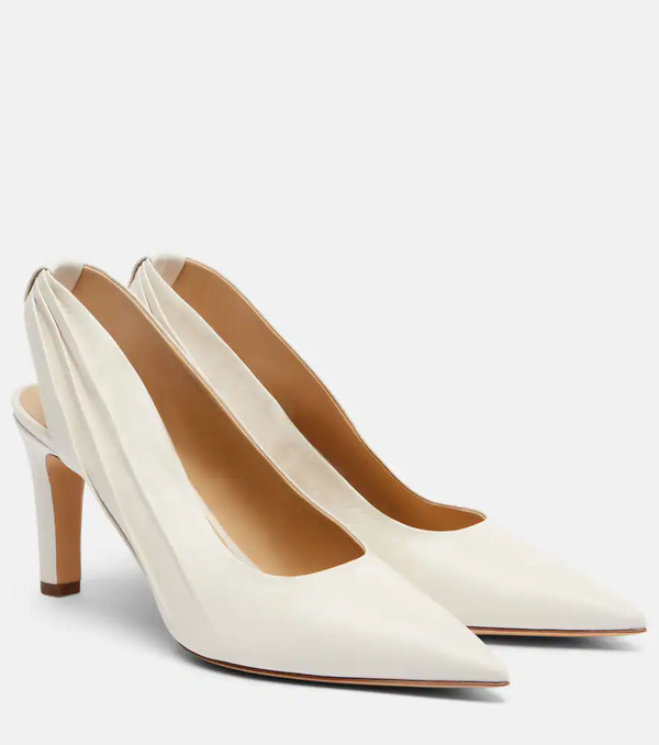  Gabriela Hearst Gabriela Hearst Amari 90 Leather Slingback Pumps 