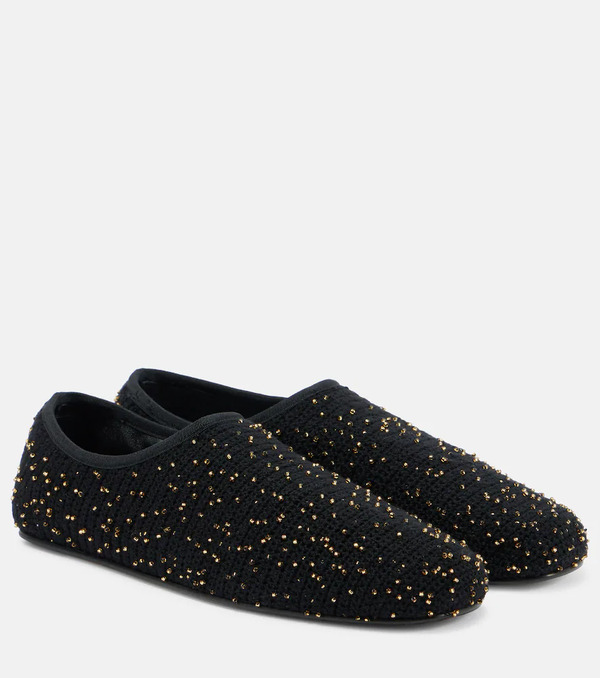  Gabriela Hearst Gabriela Hearst Aris Embellished Knitted Ballet Flats 