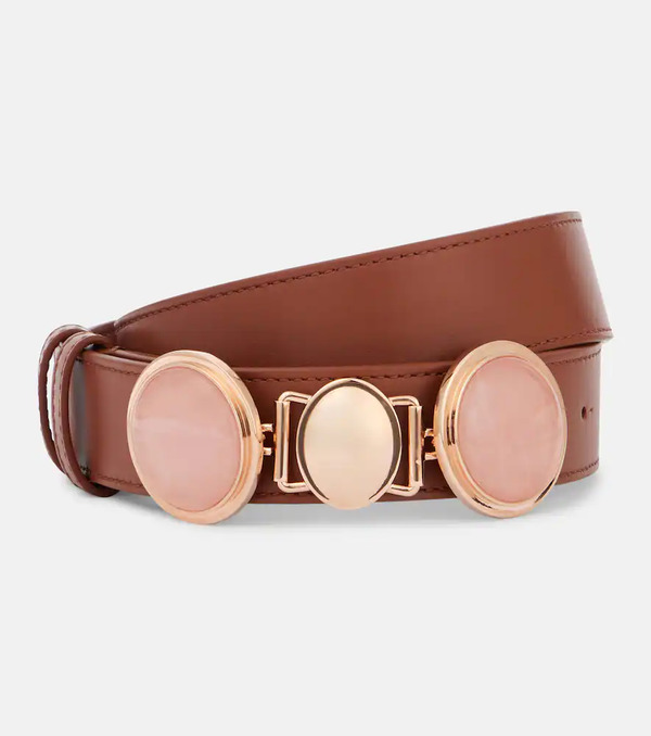  Gabriela Hearst Gabriela Hearst Grange Rose Quartz Leather Belt 