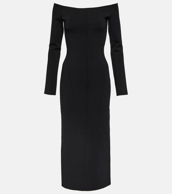  Galvan Galvan Aphrodite Off-shoulder Midi Dress 