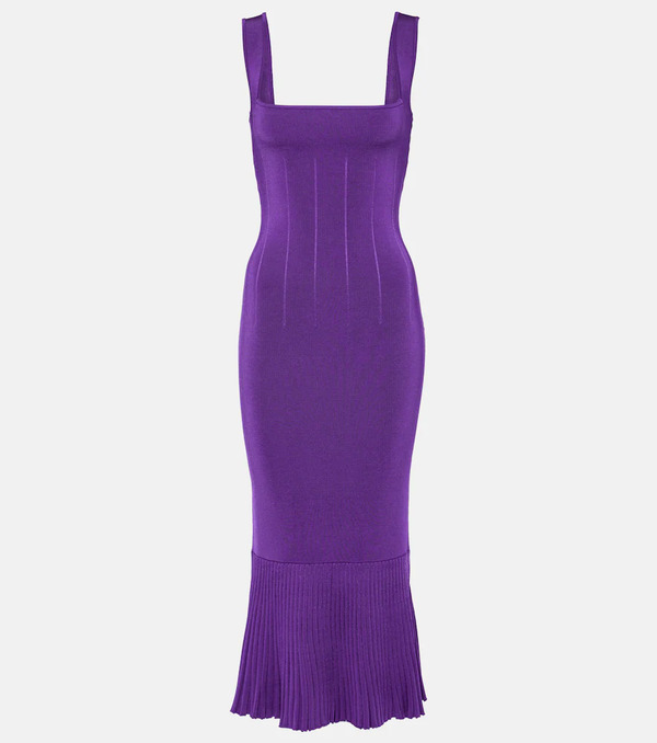  Galvan Galvan Atalanta Ruffled Midi Dress 