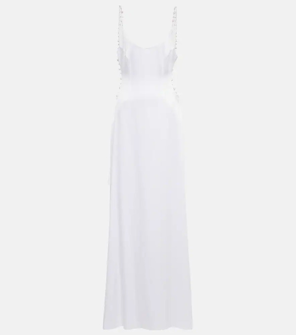  Galvan Galvan Bridal Pearled Cove Cutout Gown 
