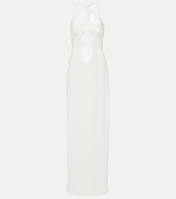  Galvan Galvan Bridal Sequined Halterneck Gown 