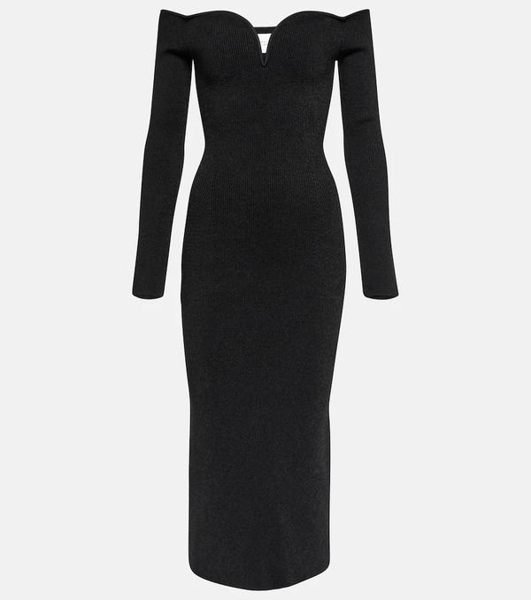 Galvan Galvan Grace Off-shoulder Midi Dress 