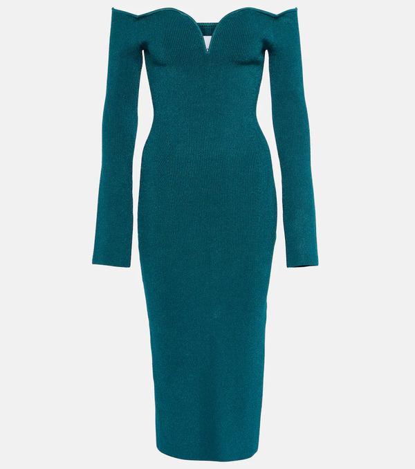  Galvan Galvan Grace Off-shoulder Midi Dress 