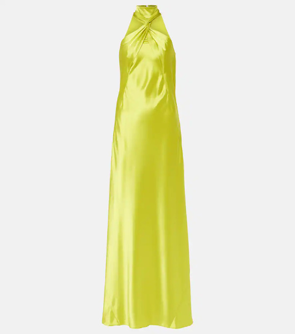  Galvan Galvan Portico Halterneck Satin Gown 