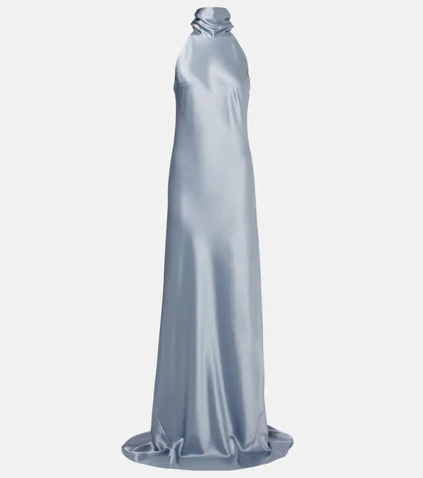  Galvan Galvan Sienna Halterneck Satin Gown 