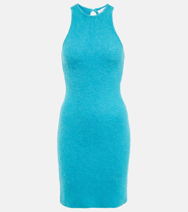 Ganni Ganni Alpaca And Wool-blend Minidress 