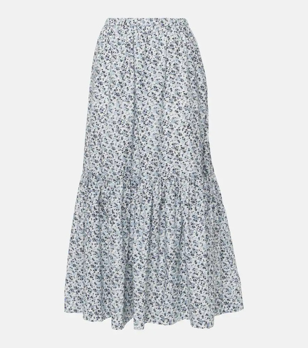  Ganni Ganni Floral Cotton Maxi Skirt 