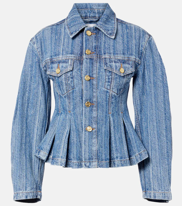  Ganni Ganni Peplum Denim Jacket 