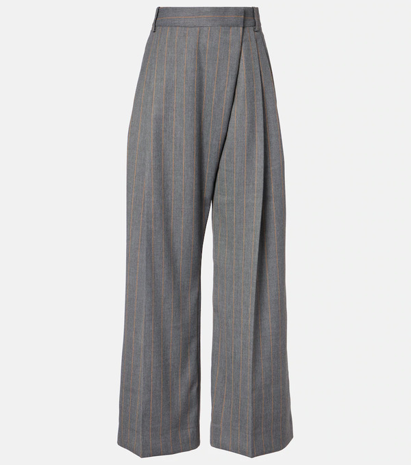  Ganni Ganni Pinstripe Wide-leg Pants 