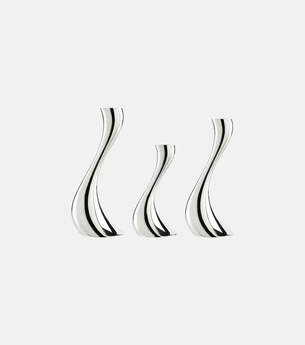  Georg Jensen Georg Jensen Cobra Set Of 3 Stainless Steel Candle Holders By Constantin Wortmann 