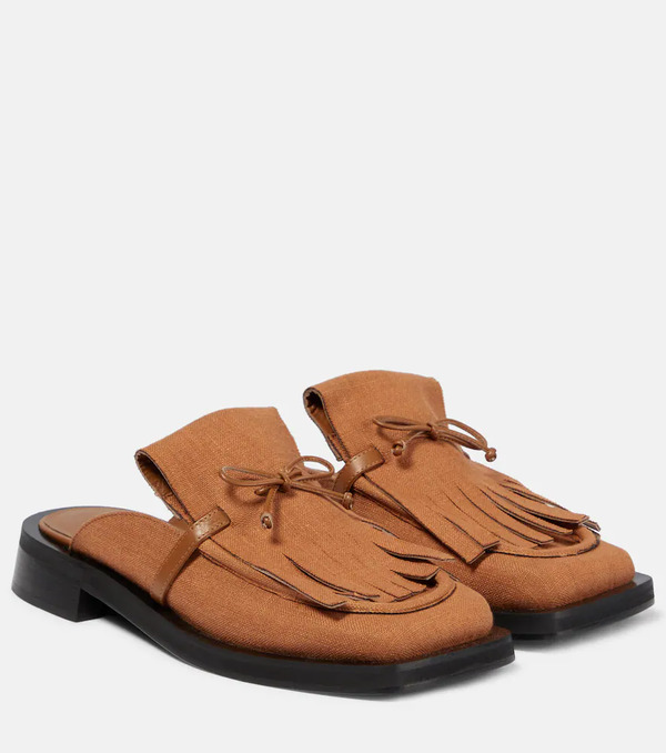  Gia Borghini Gia Borghini Gia/rhw Rosie 40 Linen Slippers 