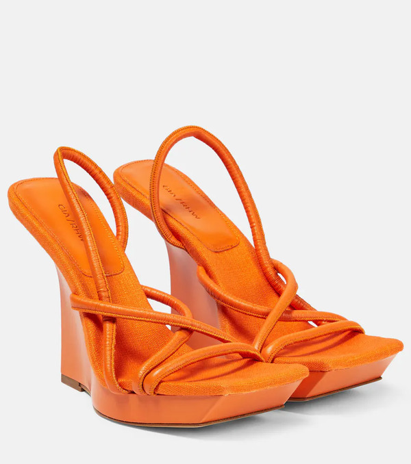  Gia Borghini Gia Borghini Rosie 39 Leather Wedges 