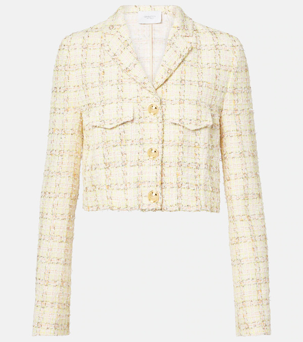  Giambattista Valli Giambattista Valli Checked Cotton-blend Jacket 