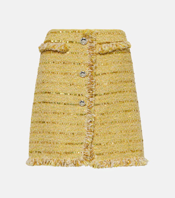  Giambattista Valli Giambattista Valli Fringed Bouclã© Miniskirt 