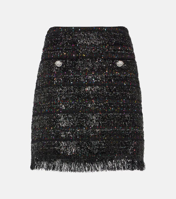  Giambattista Valli Giambattista Valli Sequined Tweed Miniskirt 