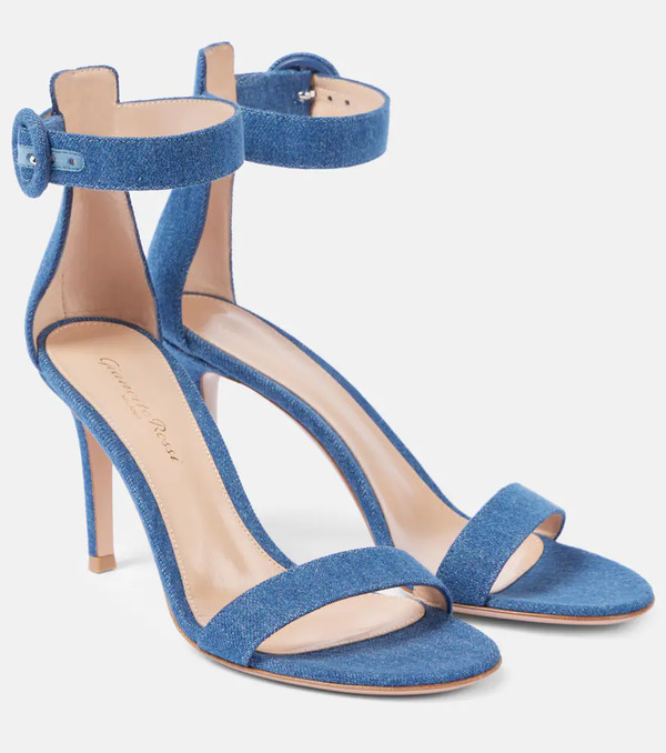  Gianvito Rossi Gianvito Rossi Portofino 85 Denim Sandals 