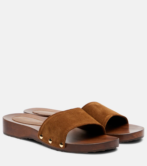  Gianvito Rossi Gianvito Rossi Riviera Suede Slides 