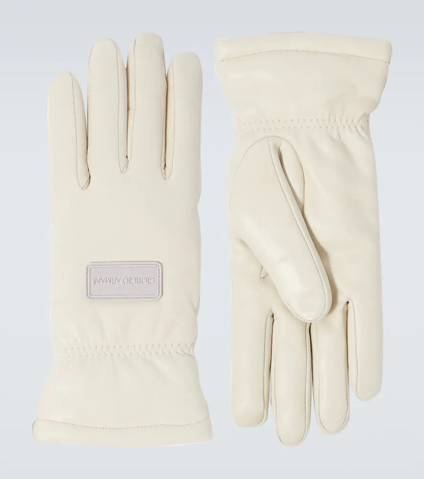  Giorgio Armani Giorgio Armani Cashmere-lined Leather Gloves 