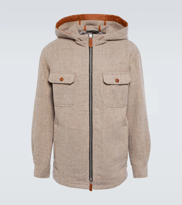  Giorgio Armani Giorgio Armani Hooded Virgin Wool Blouson 