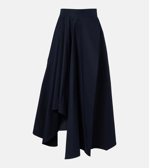 Givenchy Givenchy Asymmetric Cotton Poplin Maxi Skirt 