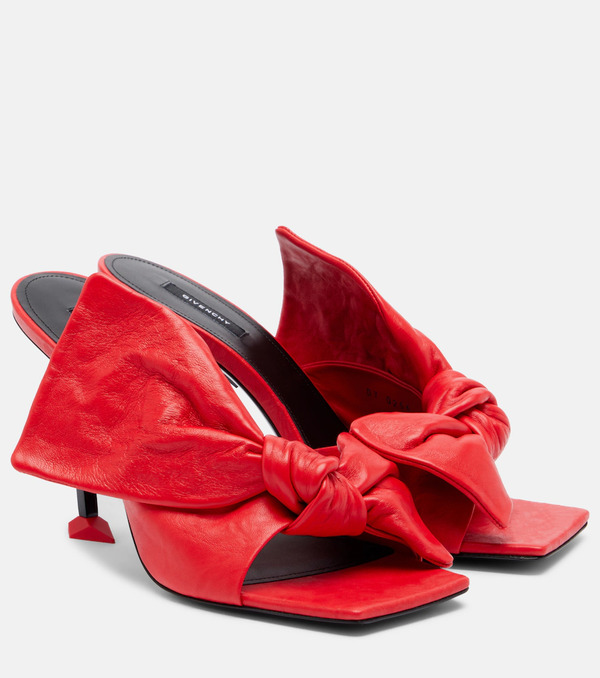  Givenchy Givenchy Boudoir Bow Leather Mules 