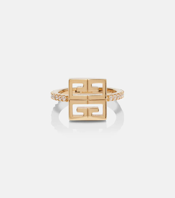  Givenchy Givenchy 4g Swarovskiâ® Crystal-embellished Ring 