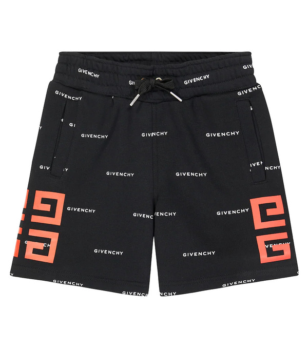  Givenchy Kids Givenchy Kids Logo Cotton-blend Jersey Shorts 