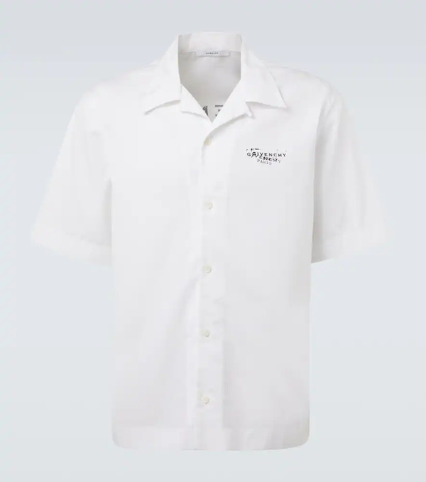  Givenchy Givenchy Logo Cotton Poplin Bowling Shirt 